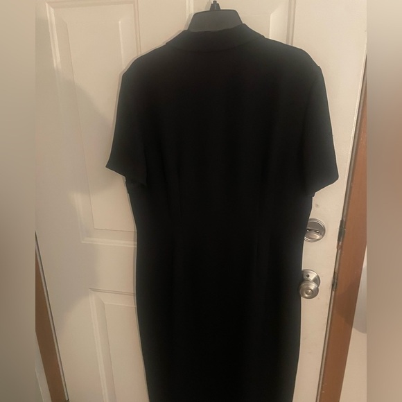 Talbots Vintage (Size 16) Black Button-down Career Office Midi Dress - Picture 5 of 12